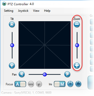 PTZ Controller - Zoom Control