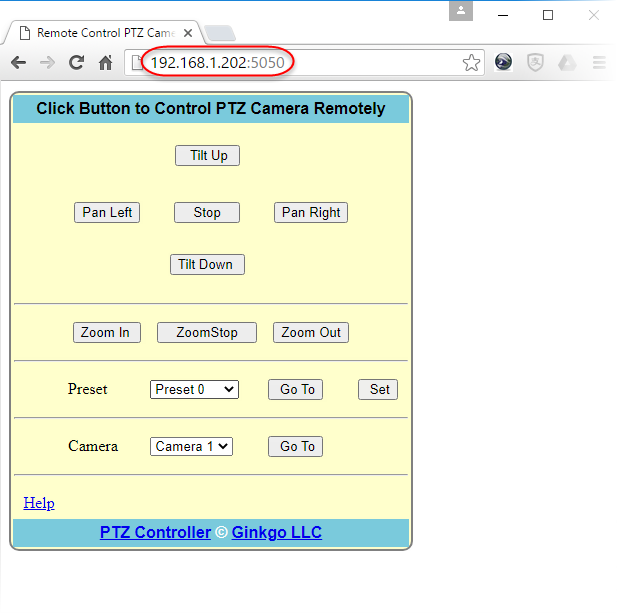 PTZ Controller - HTTP Request