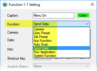 PTZ Controller -Function Setting