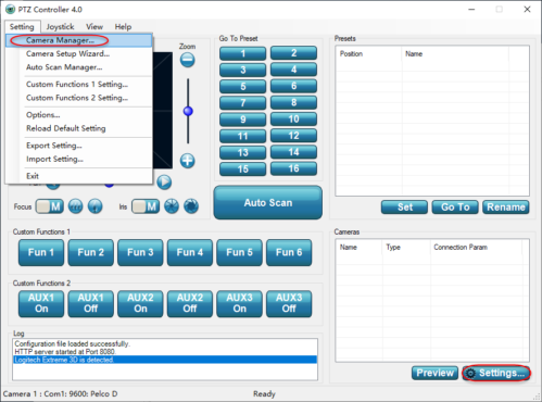 Control PTZ Network Camera with PTZ Controller - PTZ Controller