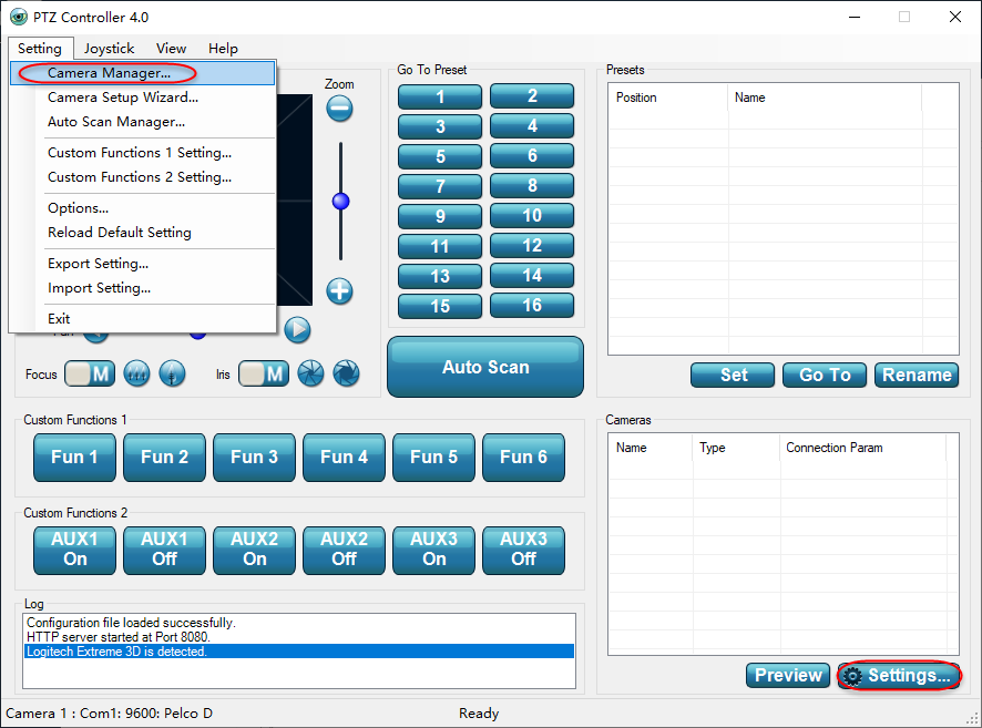 PTZ Controller 4.0